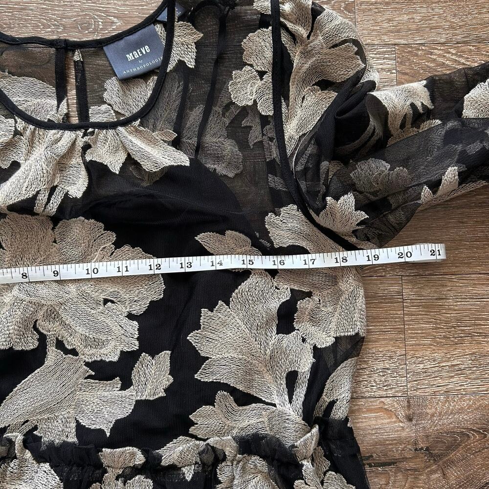 Maeve by Anthropologie dark gothic western BoHo floral Vintage style Dress M - Picture 11 of 15